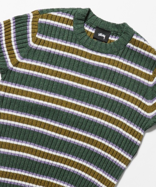 STUSSY ニット セーター STUSSY/ステューシー RIB STRIPE SS