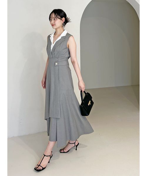 SNIDEL ワンピース レイヤードカラーワンピース : ZOZOTOWN