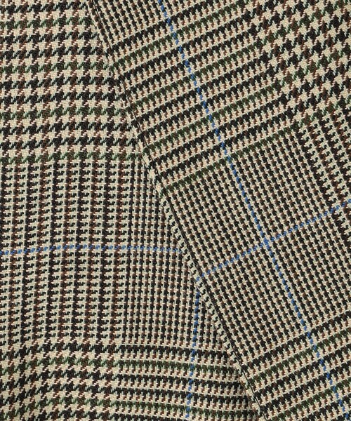 ジャケット テーラードジャケット モナベールツイル チェック ダブル ジャケット レディースの画像