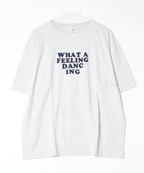 「6」 半袖Tシャツ L グレー レディース