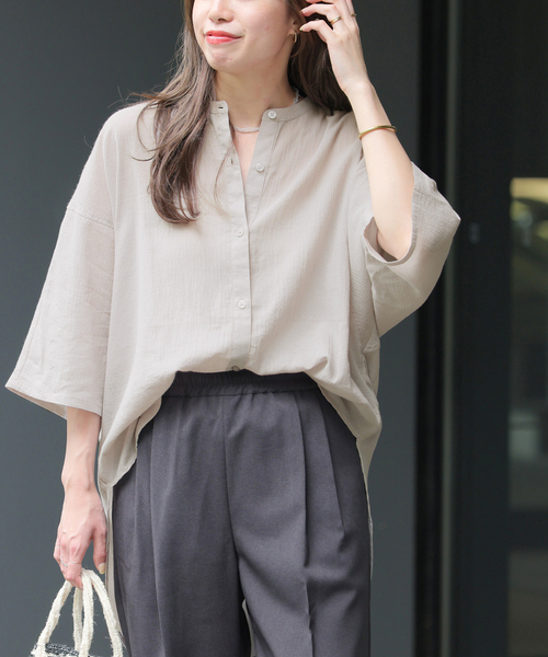 JOURNAL STANDARD relume ブラウス シャツ 楊柳バンドカラー