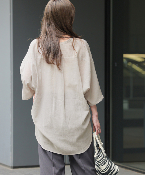 JOURNAL STANDARD relume ブラウス シャツ 楊柳バンドカラー