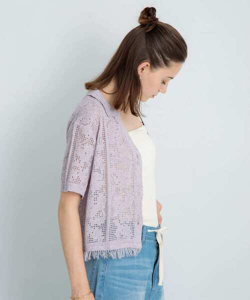 URBAN RESEARCH Sonny Label ニット セーター フラワーメッシュ