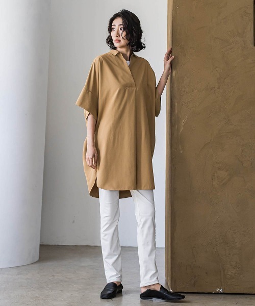 la.f... / ラ・エフ 【WEB限定】チュニックシャツ≪手洗い可能≫ la.f ブラウス シャツ 「WEB限定」チュニックシャツ「手洗い