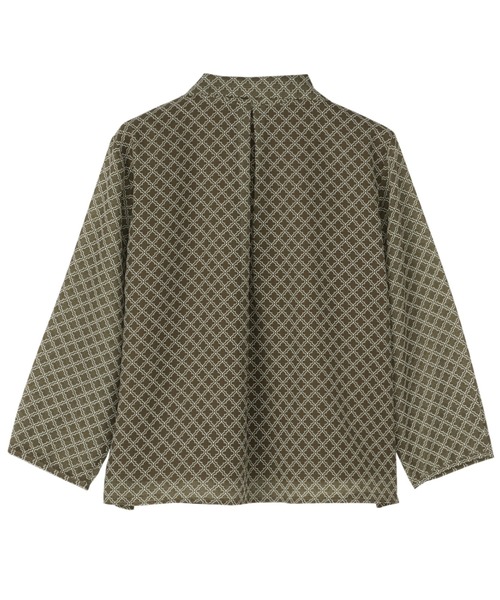 プリント ボウタイブラウス 七分袖 レディース BRICK HOUSE by TOKYO SHIRT ブラウス シャツ プリントボウタイ