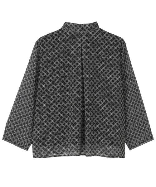 BRICK HOUSE by TOKYO SHIRT ブラウス シャツ プリントボウタイ