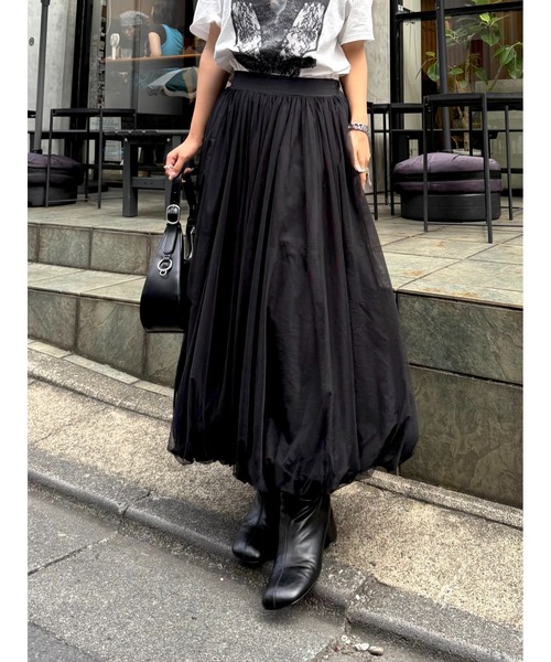 美品CASA FLINE コットンティアードスカート casa fline