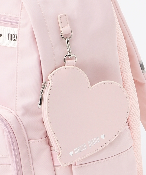 mezzo piano リュック 約21L ハートポーチつきロゴリボン