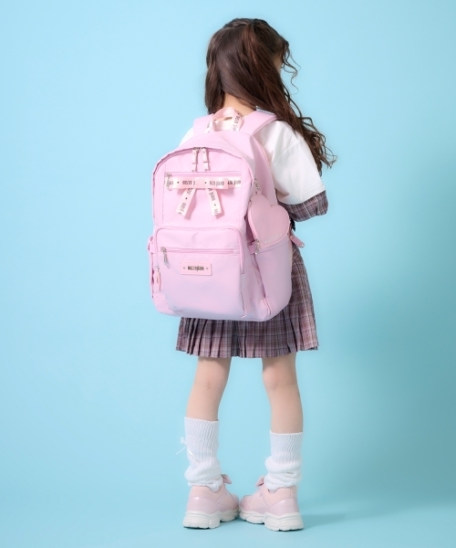 mezzo piano リュック 約21L ハートポーチつきロゴリボン