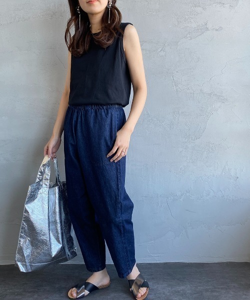 DANTONデニムイージーパンツ ダントン インディゴ レディース 36 DANTON｜WOMEN'S DENIM EASY PANTS デニムイージーパンツ jd