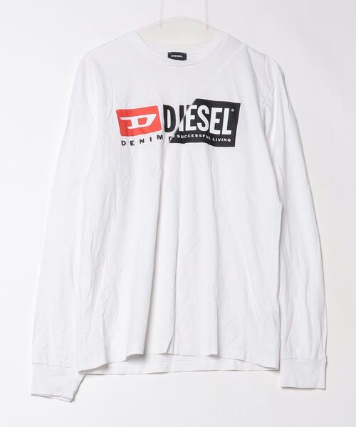 DIESEL 「DIESEL」 長袖Tシャツ LARGE ホワイト メンズ