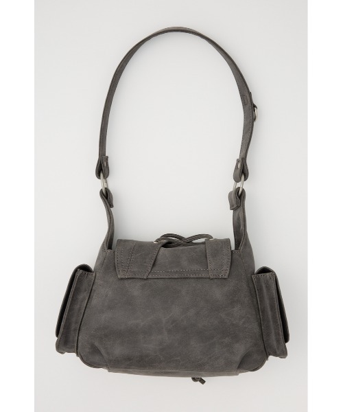 レースアップデザイン ショルダーバッグ グレー SLY ショルダーバッグ バッグ LACE UP SHOULDER BAG レース