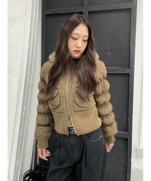 LAGUA GEM（ラグアジェム） ブルゾン アウター HOODIE ZIP STITCH