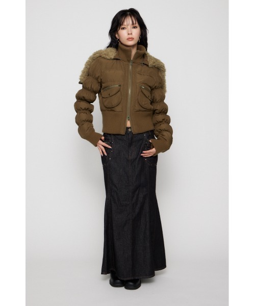 LAGUA GEM ブルゾン アウター HOODIE ZIP STITCH レディース