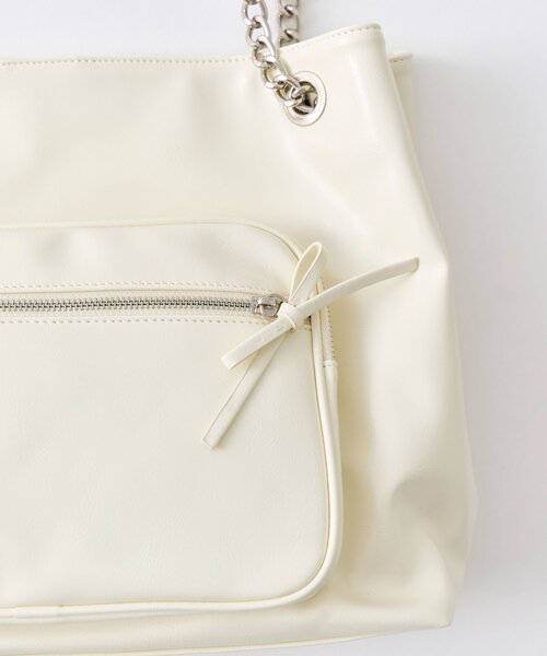 OLIVE des トートバッグ BIGポケット合皮トートバッグ