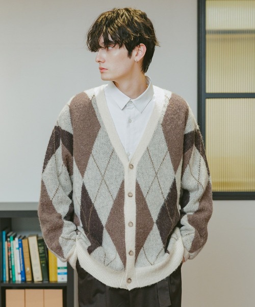 RAGEBLUE（レイジブルー） カーディガン Mohair Blend Shaggy Knit
