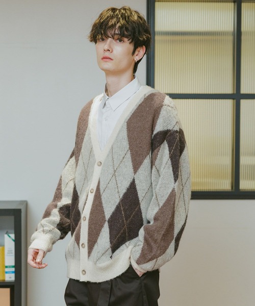 RAGEBLUE（レイジブルー） カーディガン Mohair Blend Shaggy Knit