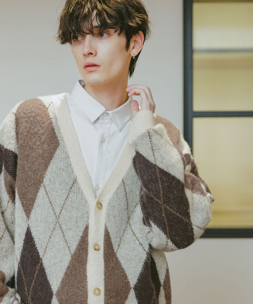 RAGEBLUE（レイジブルー） カーディガン Mohair Blend Shaggy Knit