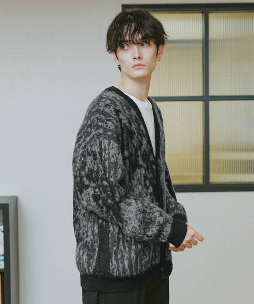 RAGEBLUE（レイジブルー） カーディガン Mohair Blend Shaggy Knit