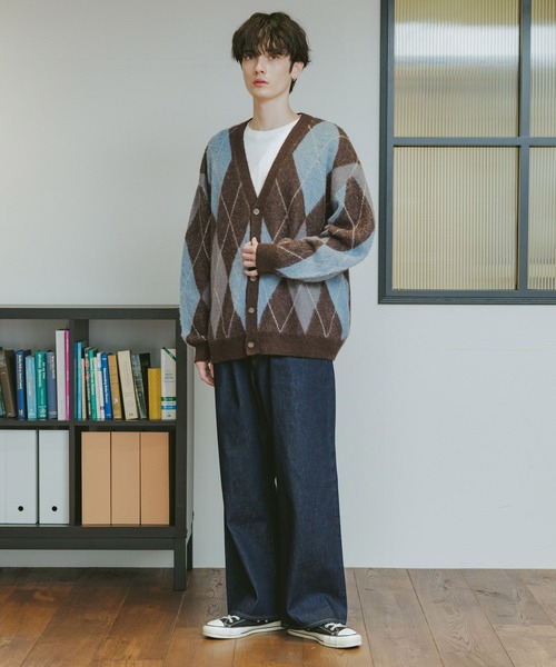 RAGEBLUE（レイジブルー） カーディガン Mohair Blend Shaggy Knit 