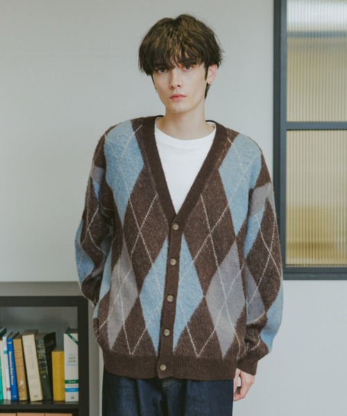 RAGEBLUE（レイジブルー） カーディガン Mohair Blend Shaggy Knit