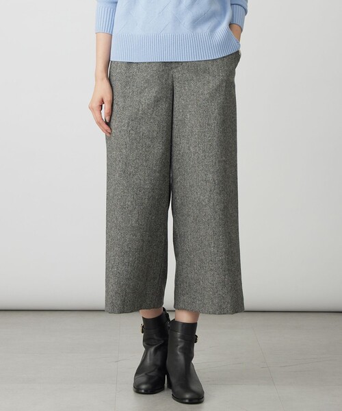 ぎゅな 23区（ニジュウサンク） パンツ ラメミックスツイード クロップド