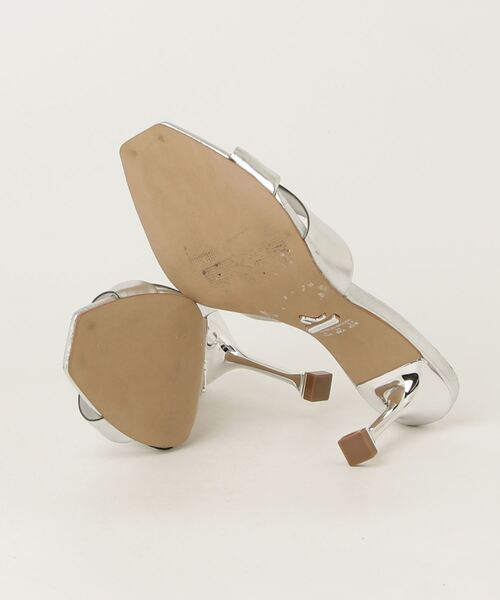 「CARRANO」 ミュール 37 シルバー レディース_画像3