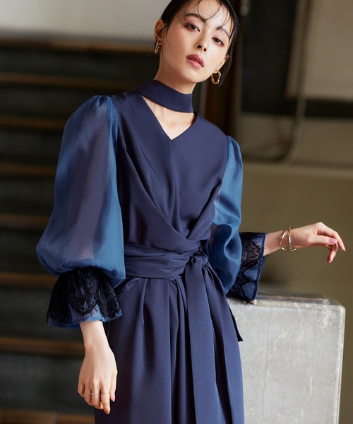 RUIRUE BOUTIQUE（ルイルエブティック） パンツドレス L ネイビー