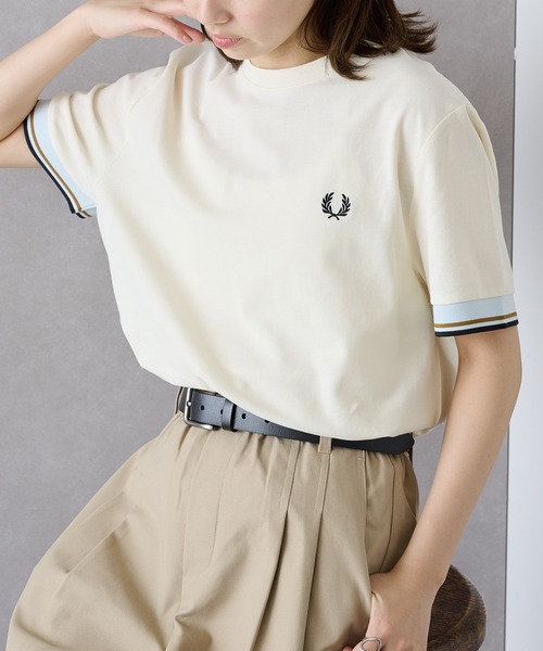 tシャツ 「FRED PERRY」TWIN TIPPED CUFF T-SHIRT M2396 レディース メンズの画像