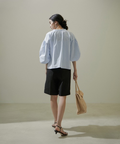 「SALON adam et rope'」 7分袖ブラウス FREE ホワイト レディース_画像4