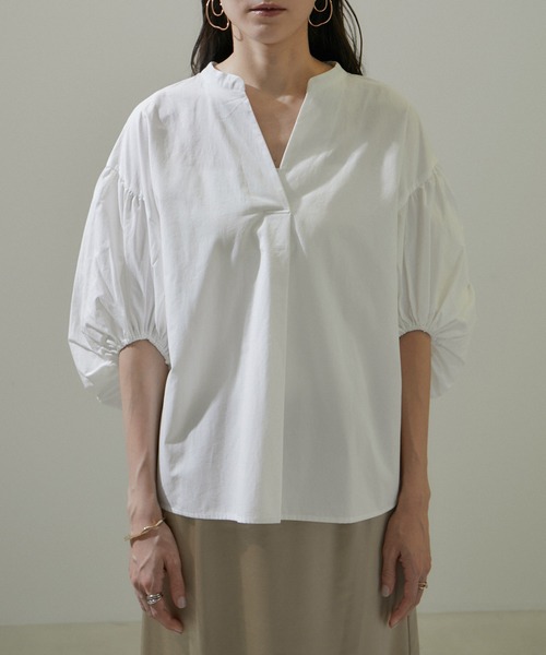 「SALON adam et rope'」 7分袖ブラウス FREE ホワイト レディース_画像9
