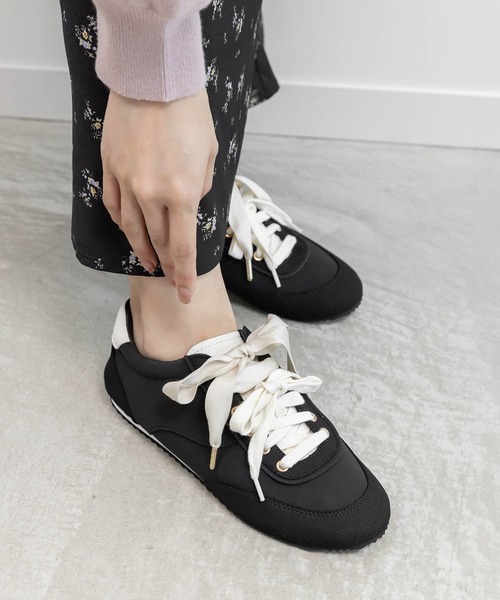 靴 RANDA RANDA（ランダ） スニーカー ダブルリボンロープロファイルスニーカー