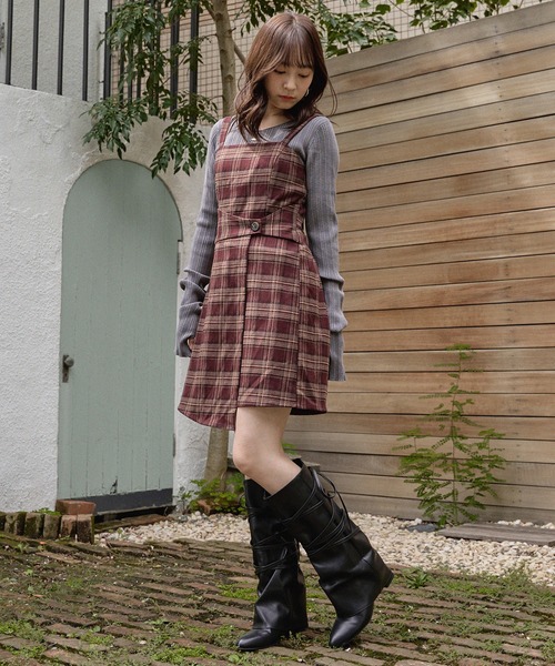 メイ　ロングブーツ mideal（マイディール） ブーツ lace up long boots / レースアップ