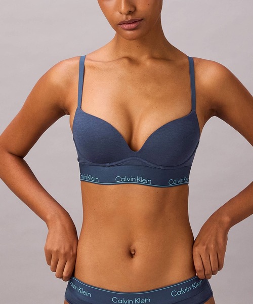   カルバンクラインプッシュアップブラ ホワイト/ブラック Calvin Klein（カルバン・クライン） ブラジャー Icon Cotton Modal
