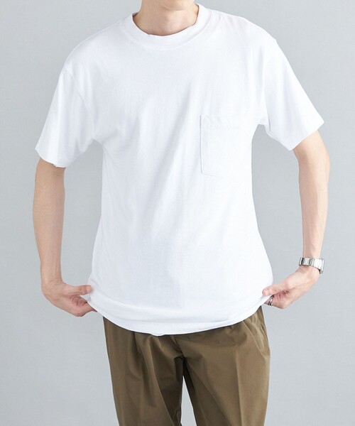 「LOS ANGELES APPAREL」 半袖Tシャツ LARGE クリーム メンズ_画像4