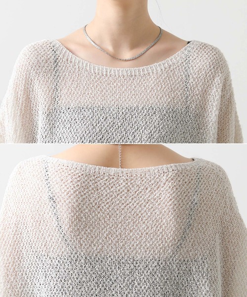 「vingtrois」 「Gready Brilliant」半袖ニット FREE ピンク レディース_画像3