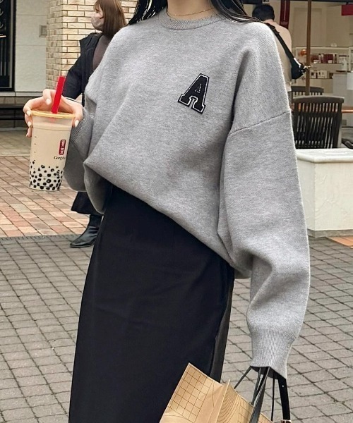 ACYM（アシーム） ニット セーター A logo sweat ニット レディース