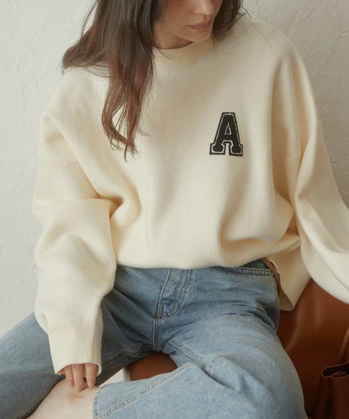 ACYM（アシーム） ニット セーター A logo sweat ニット レディース