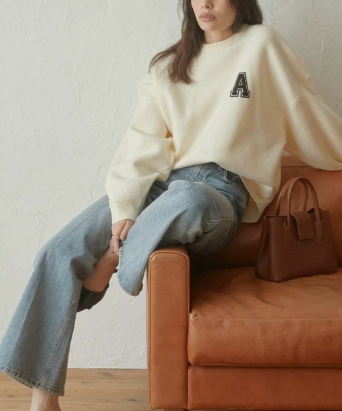 ACYM（アシーム） ニット セーター A logo sweat ニット レディース