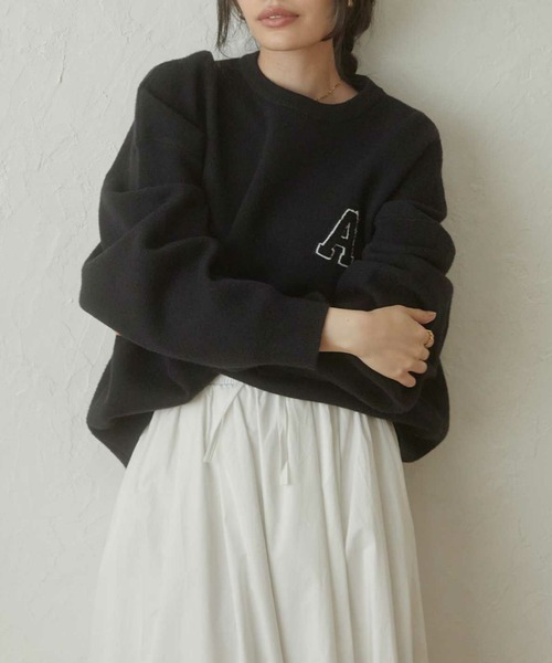 ACYM（アシーム） ニット セーター A logo sweat ニット レディース