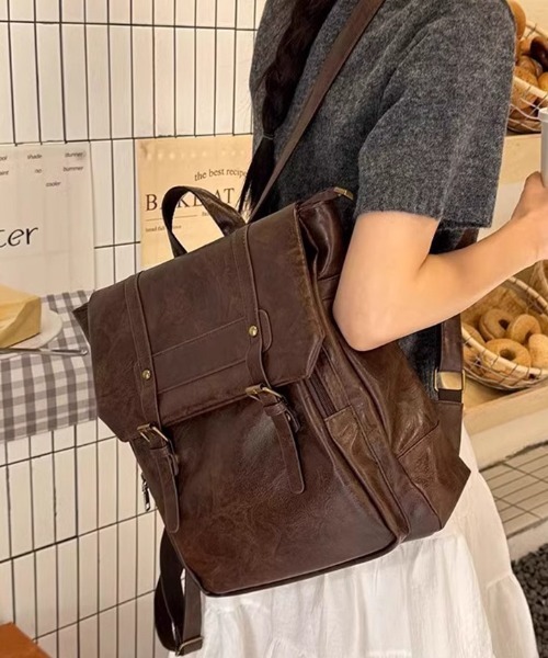 Maison Calme デイバック リュック 「A4サイズ対応」レトロフェイク