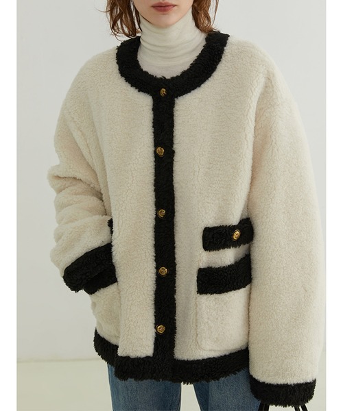 Fano Studios」 ノーカラージャケット M ホワイト レディース