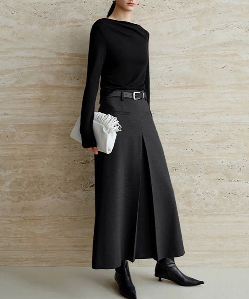 「SMILE ORCHID」 ロングスカート M ブラック レディース_画像2