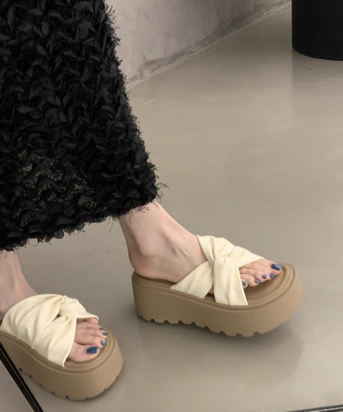 FUNdaysion サンダル クロス厚底サンダル レディース : ZOZOTOWN Yahoo