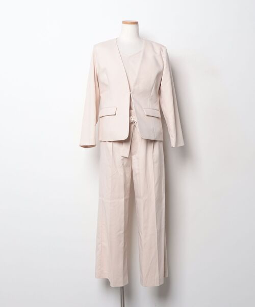 DRESS LAB（ドレスラボ） パンツスーツ L ベージュ レディース