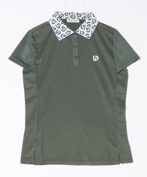 「UNDOVE」 半袖ポロシャツ MEDIUM ブラック レディース_画像3