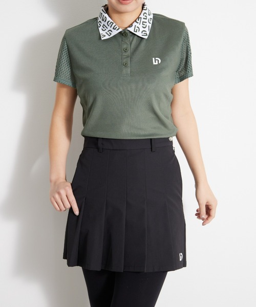 「UNDOVE」 半袖ポロシャツ MEDIUM ブラック レディース_画像7
