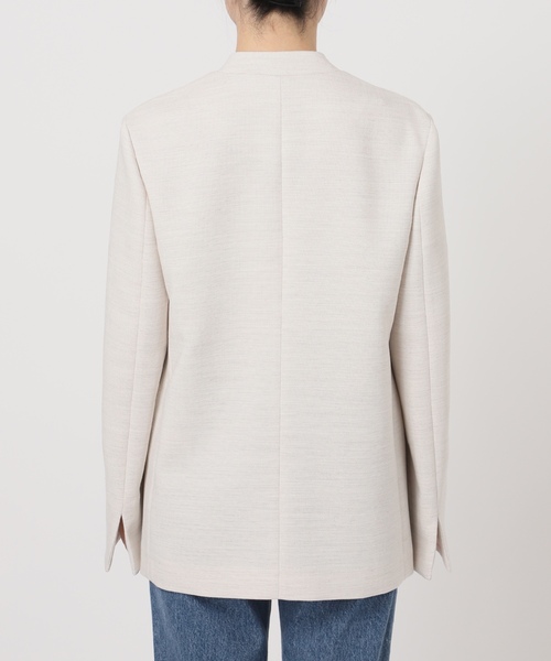 NOBLE（ノーブル） ノーカラージャケット 36 ベージュ レディース