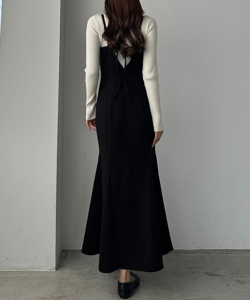 「Louere」 ノースリーブワンピース X-LARGE ダークグレー レディース_画像3