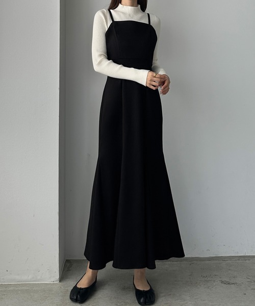 「Louere」 ノースリーブワンピース X-LARGE ダークグレー レディース_画像7
